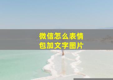 微信怎么表情包加文字图片