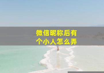 微信昵称后有个小人怎么弄