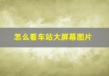 怎么看车站大屏幕图片