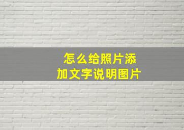 怎么给照片添加文字说明图片