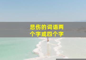 悲伤的词语两个字或四个字