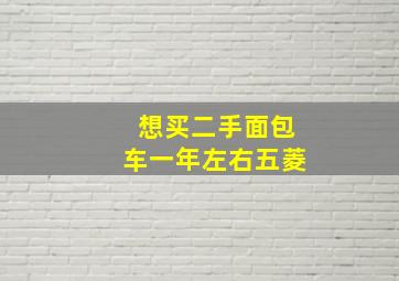 想买二手面包车一年左右五菱