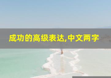 成功的高级表达,中文两字