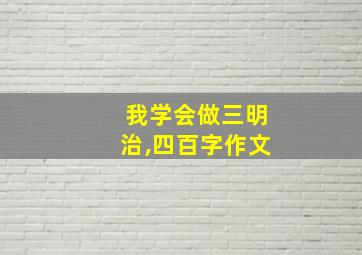 我学会做三明治,四百字作文