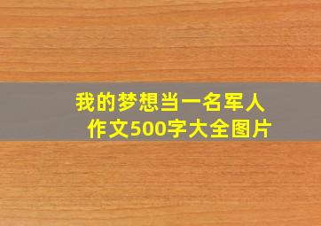 我的梦想当一名军人作文500字大全图片