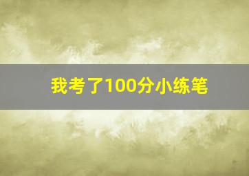 我考了100分小练笔