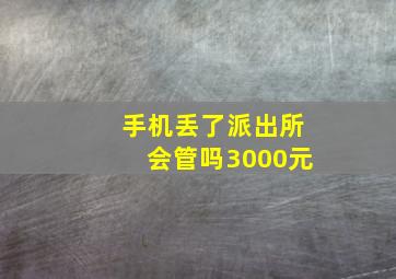 手机丢了派出所会管吗3000元