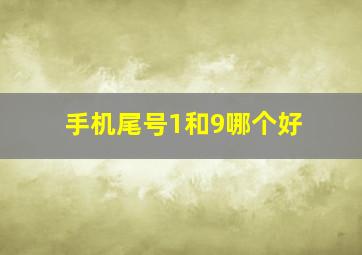 手机尾号1和9哪个好