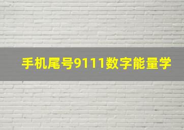 手机尾号9111数字能量学