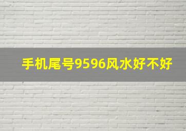 手机尾号9596风水好不好