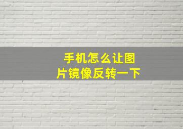 手机怎么让图片镜像反转一下