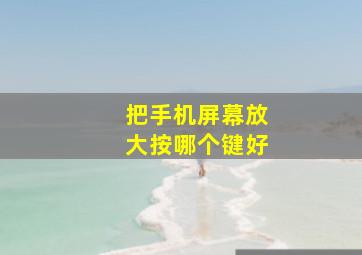 把手机屏幕放大按哪个键好