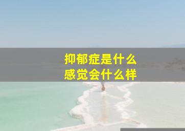 抑郁症是什么感觉会什么样