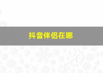 抖音伴侣在哪