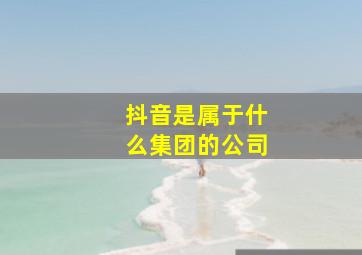 抖音是属于什么集团的公司