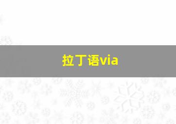 拉丁语via