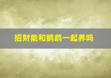 招财能和鹦鹉一起养吗