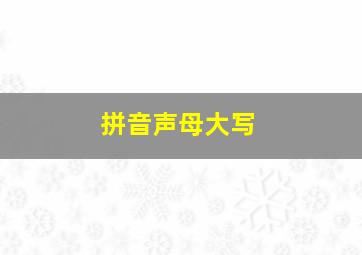 拼音声母大写