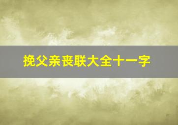 挽父亲丧联大全十一字