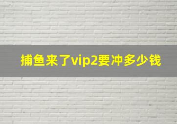 捕鱼来了vip2要冲多少钱