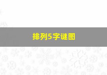 排列5字谜图