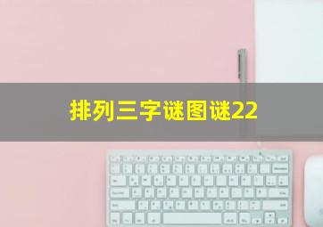 排列三字谜图谜22