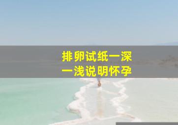 排卵试纸一深一浅说明怀孕