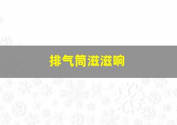 排气筒滋滋响