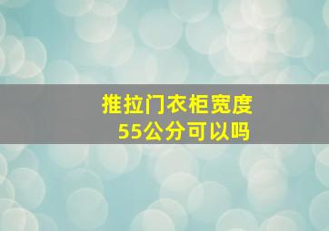 推拉门衣柜宽度55公分可以吗