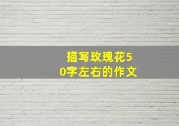 描写玫瑰花50字左右的作文