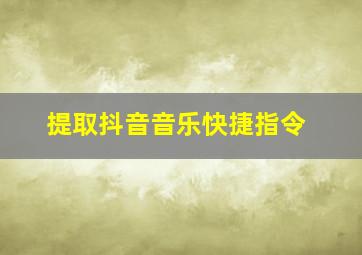 提取抖音音乐快捷指令