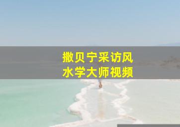 撒贝宁采访风水学大师视频