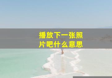 播放下一张照片吧什么意思