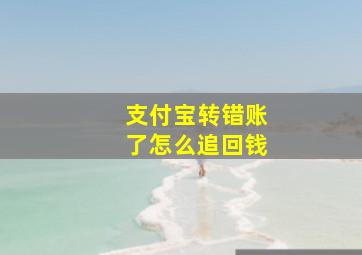 支付宝转错账了怎么追回钱