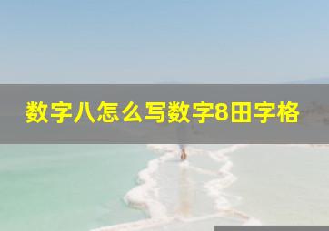 数字八怎么写数字8田字格