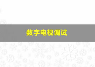 数字电视调试