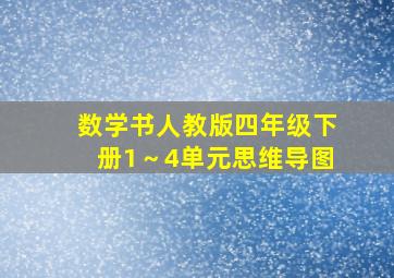 数学书人教版四年级下册1～4单元思维导图