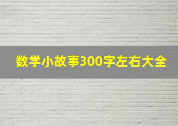 数学小故事300字左右大全