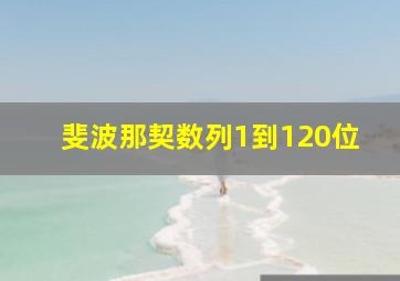 斐波那契数列1到120位