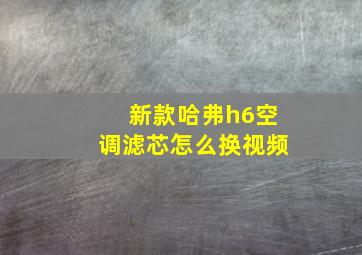 新款哈弗h6空调滤芯怎么换视频