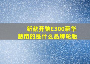 新款奔驰E300豪华版用的是什么品牌轮胎