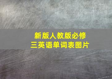 新版人教版必修三英语单词表图片