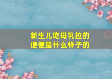 新生儿吃母乳拉的便便是什么样子的