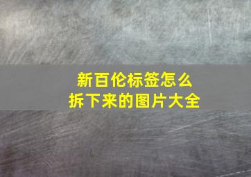 新百伦标签怎么拆下来的图片大全