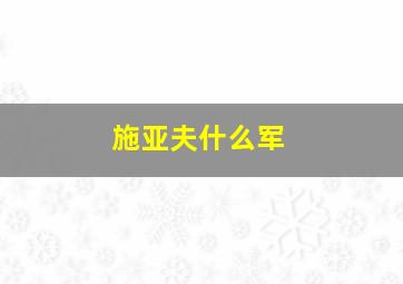 施亚夫什么军