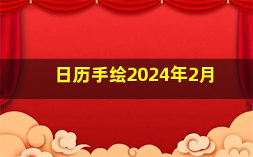 日历手绘2024年2月