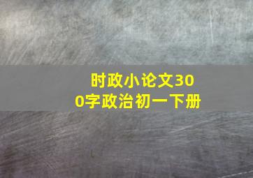 时政小论文300字政治初一下册