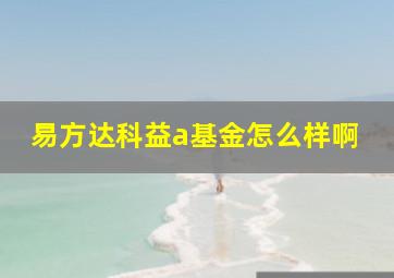 易方达科益a基金怎么样啊