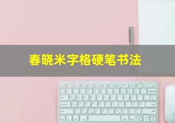 春晓米字格硬笔书法