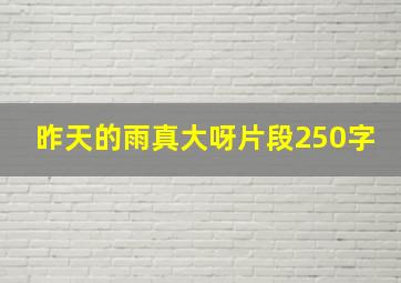 昨天的雨真大呀片段250字